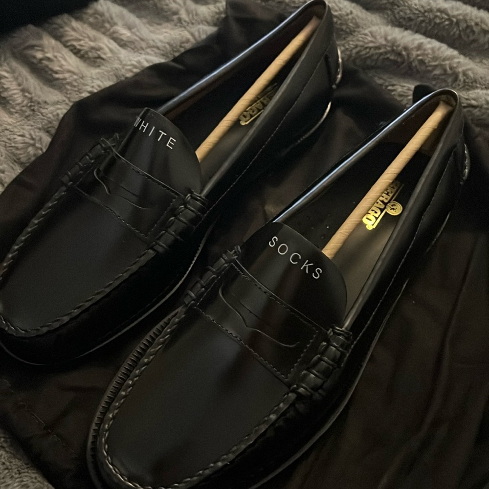 Sebago Black Leather Loafers
